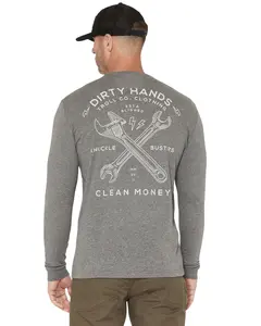 Troll Co Men's Men'S Twisting Wrenches Long Sleeve Graphic Work T-Shirt - Tc2309