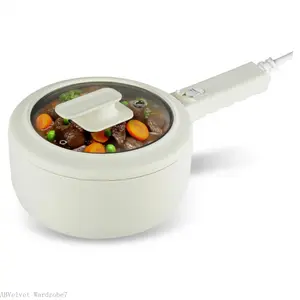 Electric Hot Pot 1.5qt Nonstick Mini Cooker with Lid ABVelvet Wardrobe7