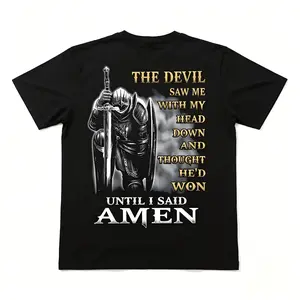 summer vacation outfits Men'S T shirt Tee Graphic Tee Letter Templar Cross Crew Neck Black Street Casual Short Sleeve Print Clothing Apparel Basic Vintage Fashion Designer Menswear Top Streetwear Gamis Tshirt Crewneck Tropica Tropical
