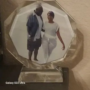 Crystal Canvas Decorative Heat Transfer Photo Frame 4x4 In for Father's Gift Galaxy S22 Ultra Model