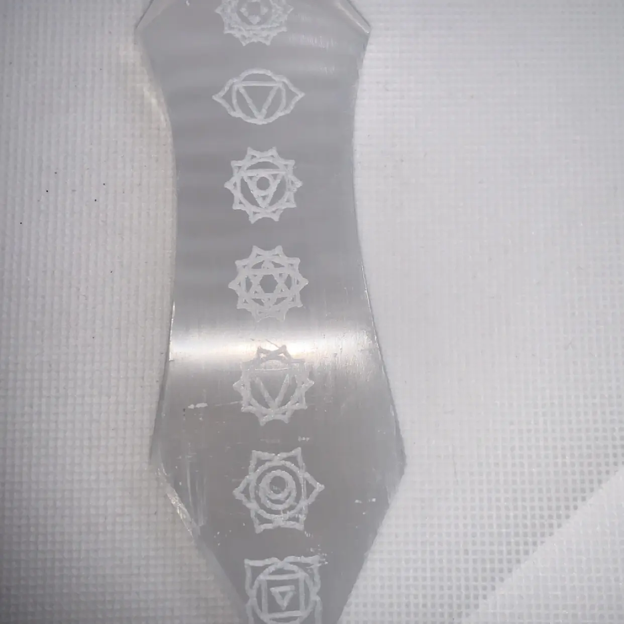 Selenite Athame 7 Chakras Dagger L