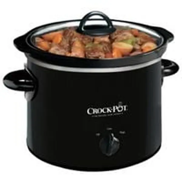 Sunbeam Rival 7388937 Compact 2 qt. Manual Round Pot Slow Cooker, Black, for Organized Kitchen Storage