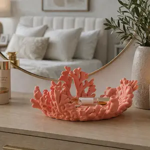 3D Printed Coral Tray, Coastal Home Decor, Ocean Inspired Catch All Dish, Waterscape Decoration, Beach House Decor