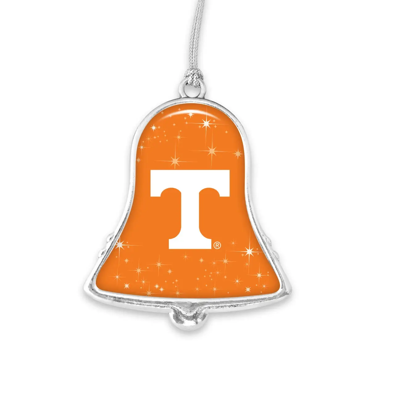 University of Tennessee Volunteers Bell with Team Logo and Stars Christmas Ornament