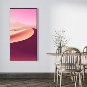 Pictorem C1FC2448QRKT96 24 x 48 in. Calm Dunes - White Framed Print Canvas Wall Art for Home Decor