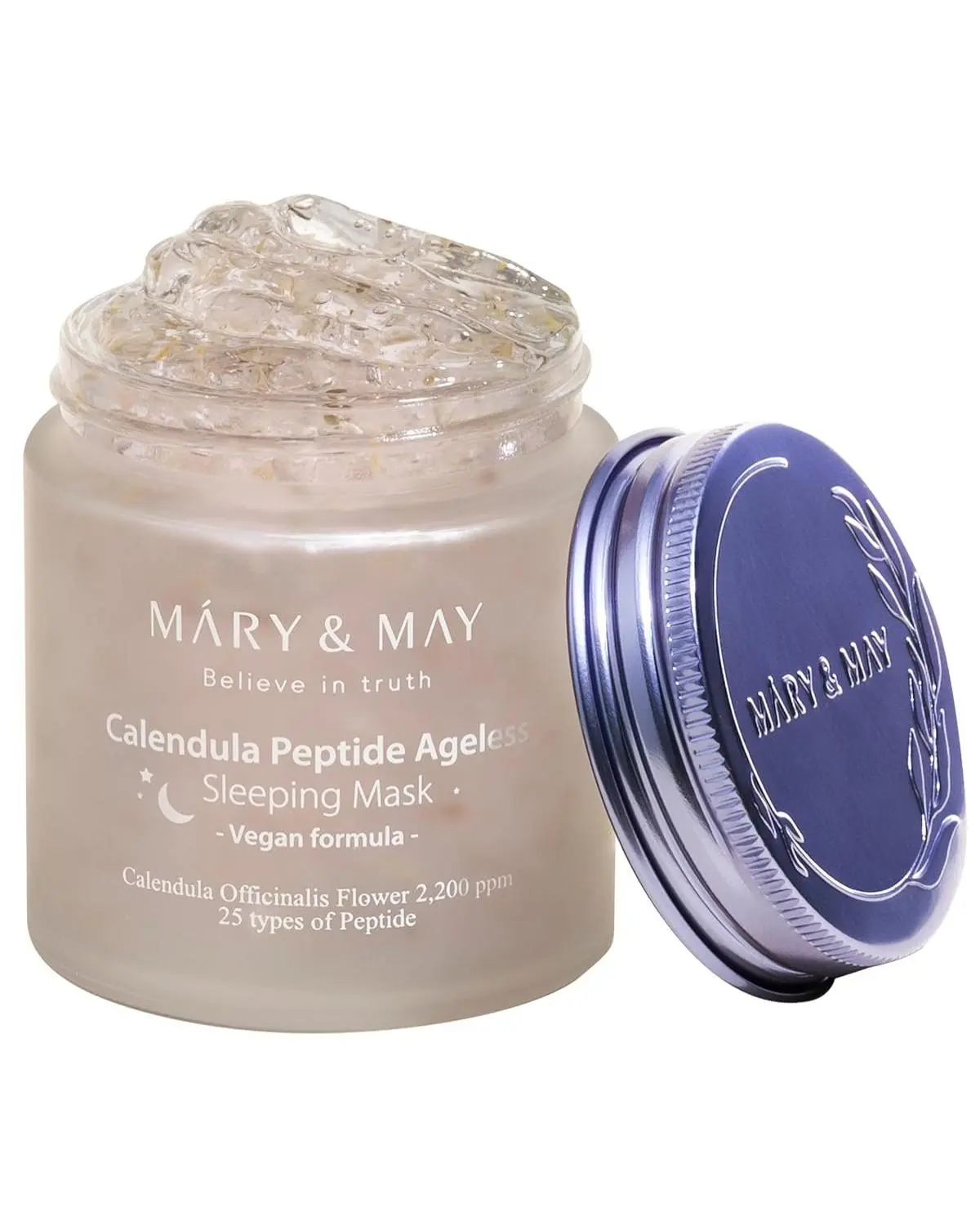 Mary&May Calendula Peptide Ageless Sleeping Mask Vegan Formula with Hyaluronic Acid & Ceramide for Deep Hydration Anti Aging Korean Skincare 20Ml