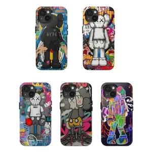 Aesthetic Kaws Cool Daily Colorful Themed Phone Case Premium Matte Texture, Protection, Shockproof, Anti-Drop, Anti-Fingerprint For IPhone 17-12, Pro Max, Pro Plus, and Samsung S25-22 Protection Safety
