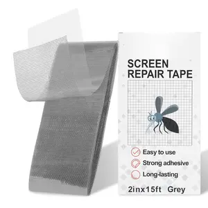 Grey Screen Repair Tape, 2" X 180" (15FT) Window Screen Door Repair Kit,  Adhesive Fiberglass Patch Tape Mesh