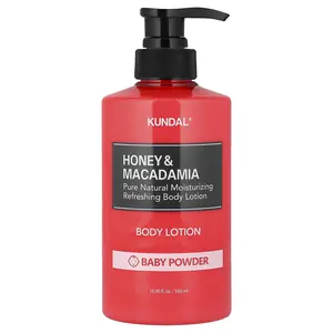Kundal Honey & Macadamia, Body Lotion, Baby Powder, 16.9 fl oz (500 ml)