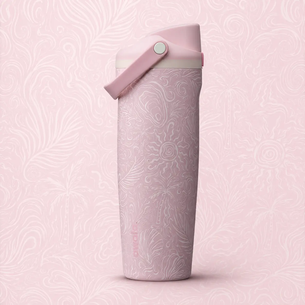 Owala 30oz FreeSip Sway Stainless Steel Tumbler - Birthday Bash Coastal Bohemian Design, Leak-Proof Travel Water Bottle with Straw