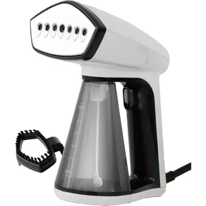 Handheld Garment Steamer for clothes, 1450W Quick Heat Auto-trigger, Compact Travel Steamer, Clothes Steamer, Fabric Wrinkle Remover with Lint Brush Steam Nozzle (8.2 ft cord, White Plus)