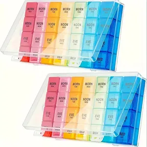 1 Pack XL Large Weekly Pill Organizer 4 Times A Day Monthly Pill Organizer Large Medicine Organizer 28 Day Pill Box Organizer Weekly 7 Day Pill Dispenser 4 Times A Day