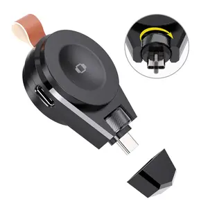 SIKAI Portable Charger For Apple Watch, Fast Charging, Wireless Magnetic Charging Station, lanyard and Type-C For Apple Watch Ultra2/Ultra/10/9/8/7/6/5 Wearable Protection