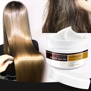 ROZINO-100g Collagen Hair Mask with Hydrolyzed Collagen for Deep Hydration & Repair of Colored Permed Dry Hair
