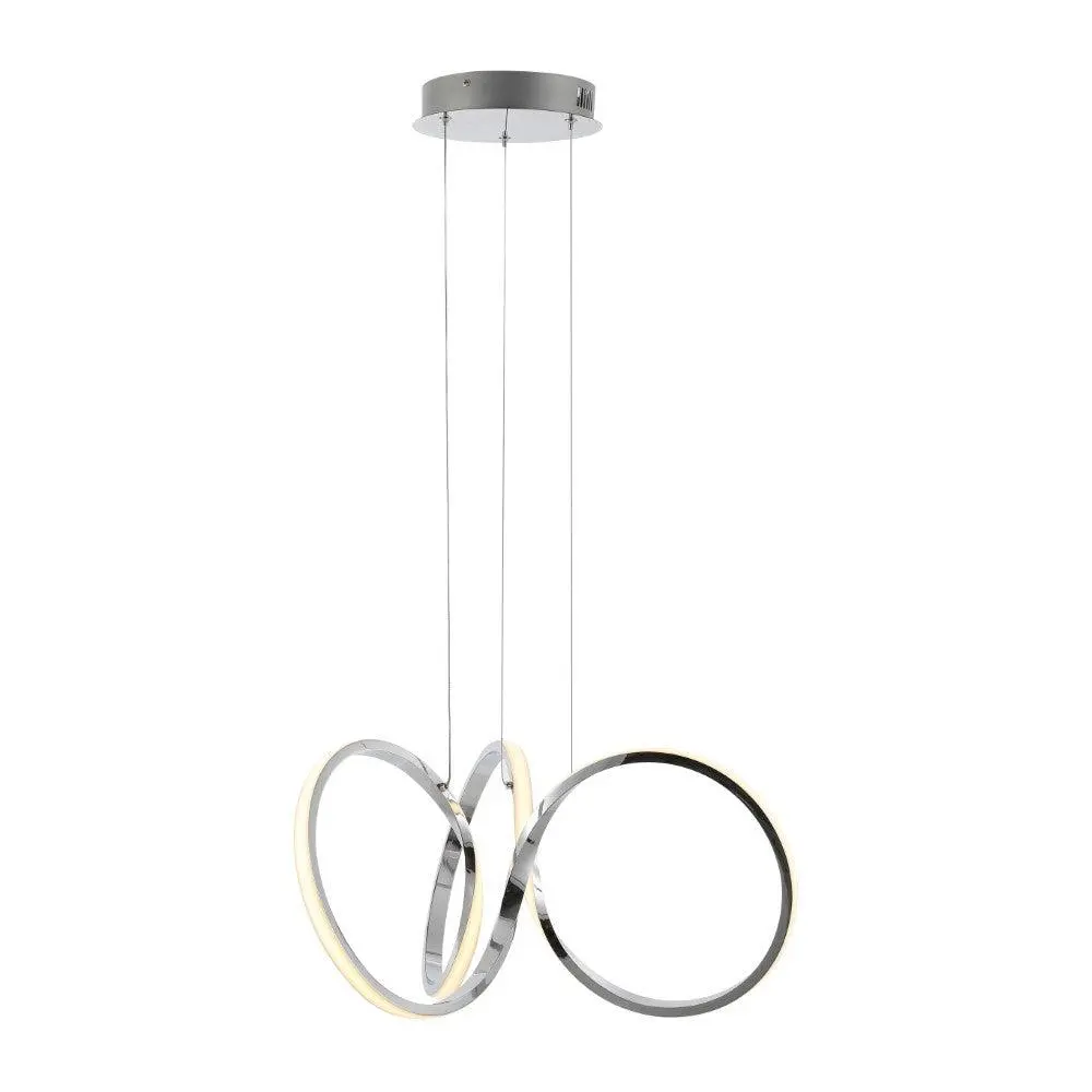 JONATHAN Y Helix 1-Light Contemporary Minimalist Aluminum Ribbon Integrated LED Pendant; for Living Room, Bedroom, Kitchen, Office