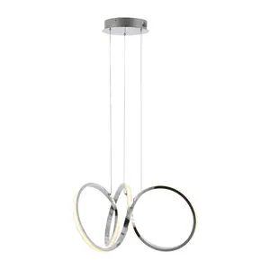JONATHAN Y Helix 1-Light Contemporary Minimalist Aluminum Ribbon Integrated LED Pendant; for Living Room, Bedroom, Kitchen, Office
