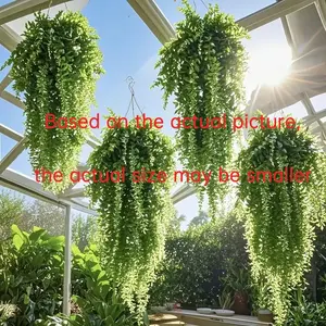 4 Large Boston Fern Hanging Decorations, Home Office Garden Porch Decoration, Wedding Anniversary Holiday Easter Mother's Day St Patrick's Day, Artificial Hanging Plant