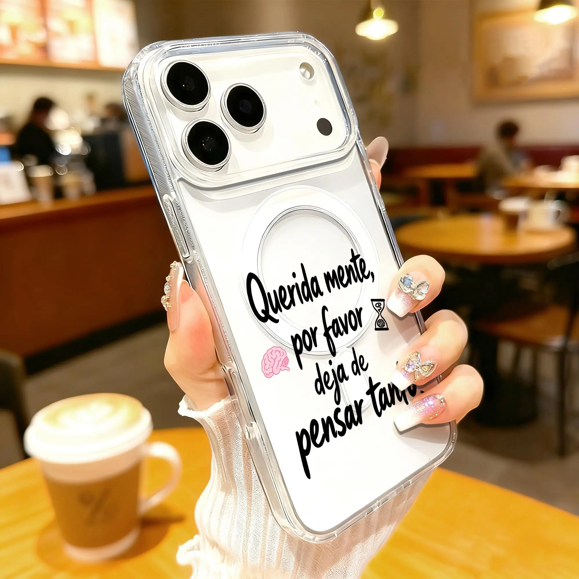 Inspirational Quotes Magnetic Clearance Phone Case for iPhone 17 15 Pro Max 16 14  Air Plus 13 12 11 X XS Max XR Samsung S22 S23 S24 S25 S26 Plus FE Ultra Edge Fashionable Pattern Design Transparent Shockproof Phone Case, Button, Smartphone, Accessories,,