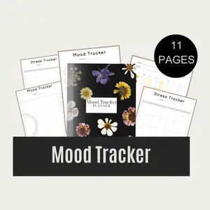 Mood Tracker Planner | Printable Mental Health Journal, Emotional Wellness Log, Daily Self Care, Anxiety & Stress Management Tracker