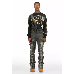 Alfie Grey Denim Overall