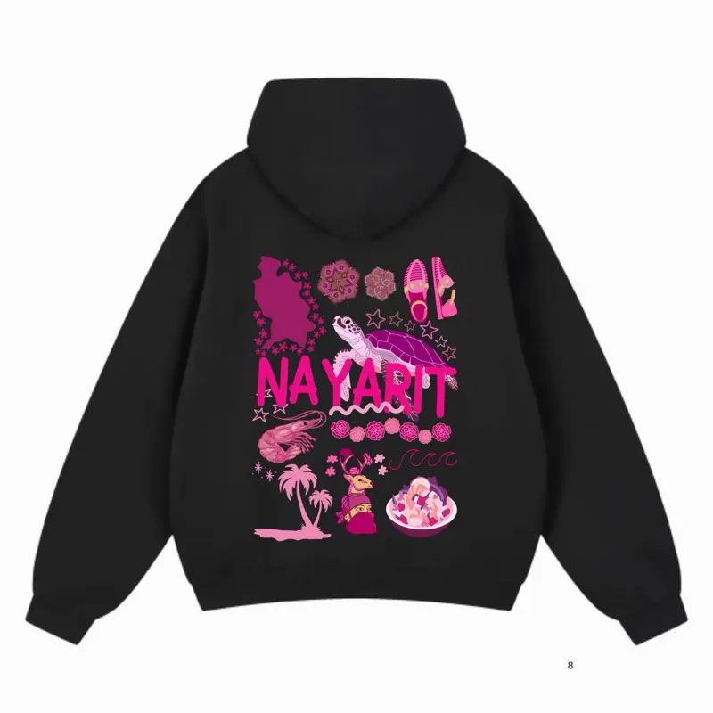Nayarit Pink Herencia Collection Sweater with Unique Design Elements Unisex Soft Feminine and Strong Pink Sweater for Niñas and Mujeres