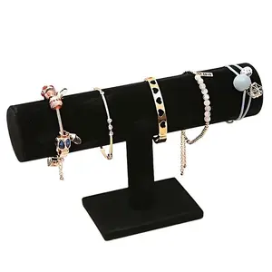Elegant Jewelry Display Stand & Storage Box, Multi-Layer Necklace Bracelet Watch Holder, Stable Base, Velvet Oval Tower Table Decor