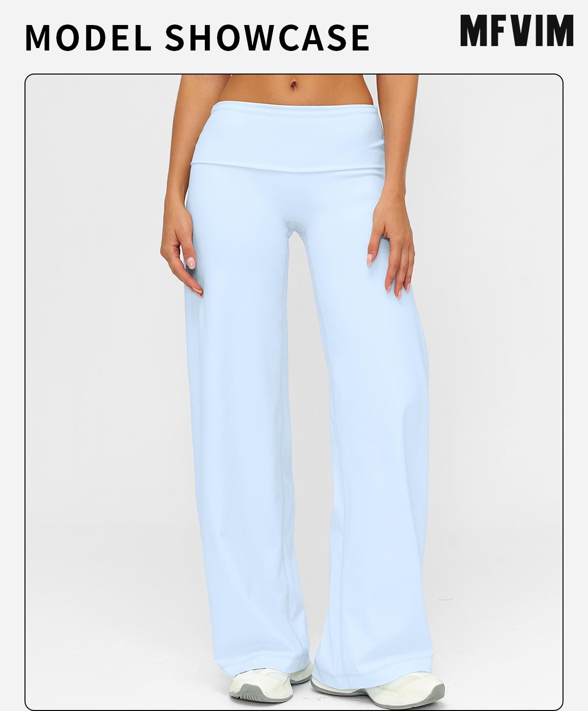 MFVIM Women’s High-Waisted Athletic Yoga Workout Pants, Solid Color Slim-Fit High-Elasticity Leggings, Yoga Gym Activewear Athleisure Bottoms Clothes for Indoor & Outdoor Use