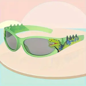 1 Cartoon And Fashionable Dinosaur Fashion Glasses, Casual Fashion Glasses, Social Gathering Glasses |     Retro Design |     Ultra-Thin Frame