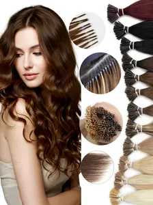 I Tip Hair Extensions Human Hair Remy Straight hair Pre Bonded I Tip Hair Extensions 50pcs 30G/Pack for women Natural Looking Hair Real Hair Extensions