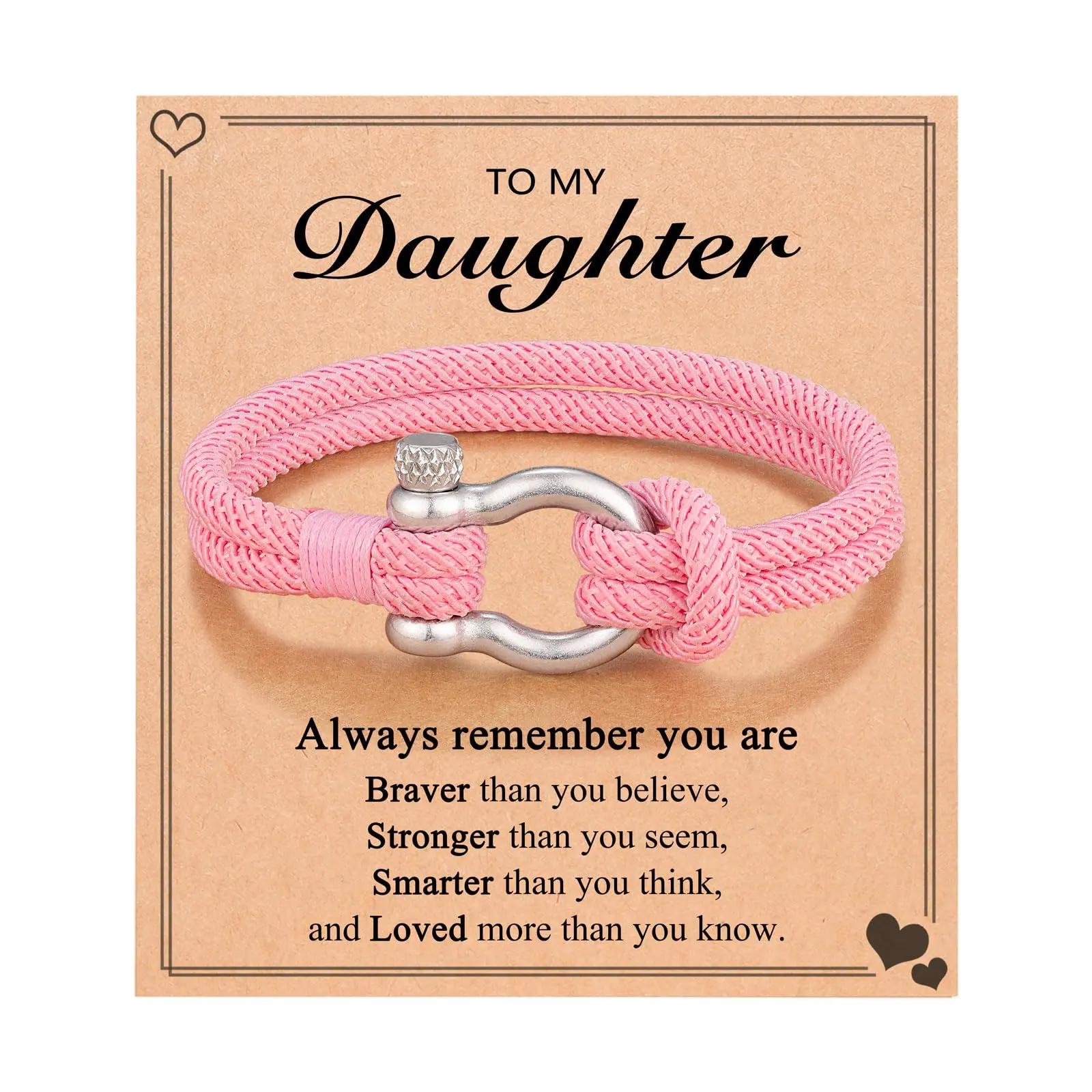 To My Daughter Granddaughter Niece Bracelet Birthday Valentines Christmas Graduation Gifts for Teens Teenage Teen Girls