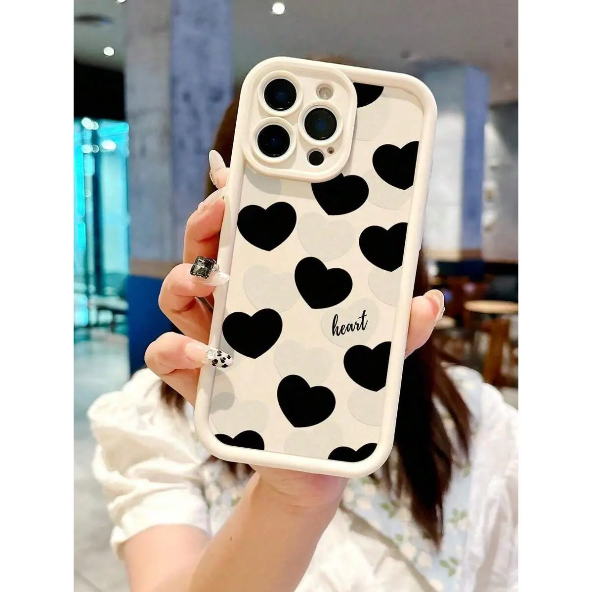 LOSVORF 1pc Fashionable Heart Pattern Phone Case/Cover/Sleeve/Protective Case, Anti-Drop, Compatible With IPhone 16, 16 Plus, 16 Pro Max, 16E, 16 Pro, 15, 15 Plus, 15 Pro Max, 15 Pro, 14, 14 Plus, 14 Pro Max, 14 Pro, 13, 13 Pro, 13 Pro Max, 12, 12 Pro
