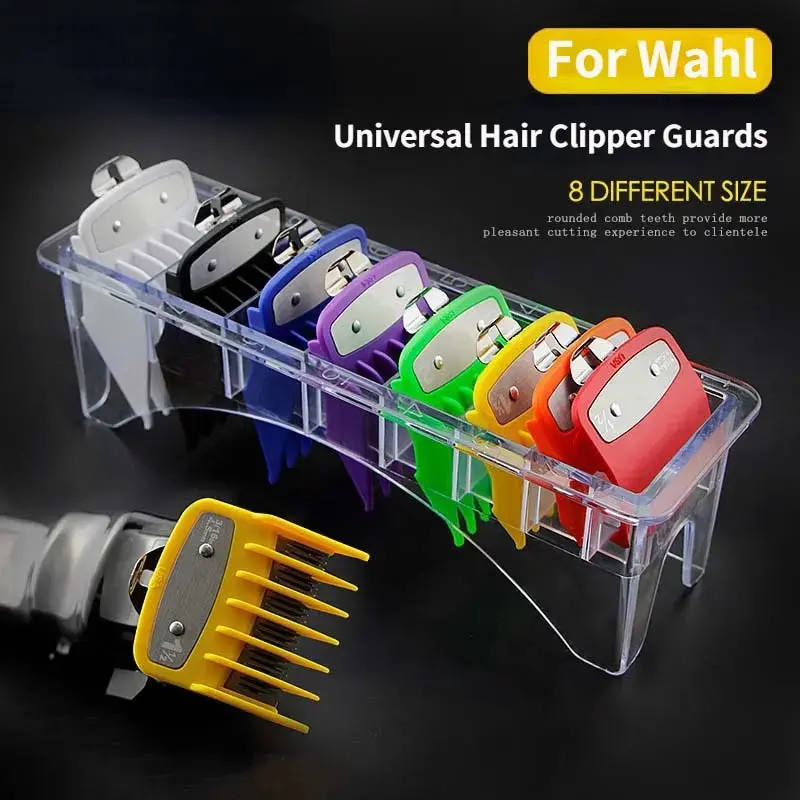 Universal Hair Clipper Guide Comb Set, 8/10 Piece Attachments with Durable Metal Clips for Adjustable Cutting Lengths, Home & Professional Use, Haircut, Necessary Tool For Hair Cutting