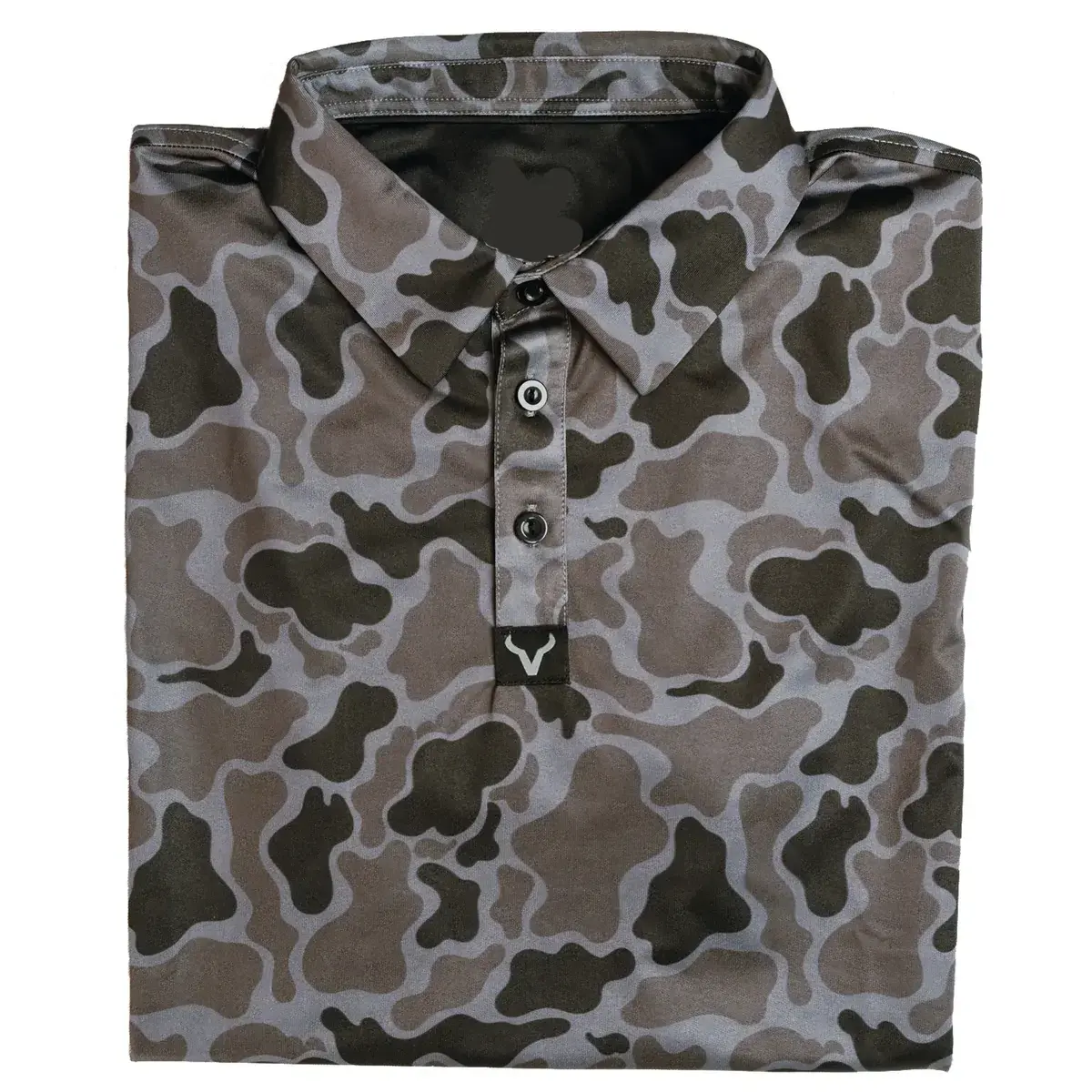 Vexil Brand - Polo - Black Retro Camo Golf Polo Menswear Top Outdoor Hunting Fishing Polyester Casual Fabric