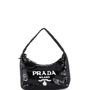 Pre-owned PRADA Sequins Shoulder Bags Re Edition 2000 Hobo Mini by Rebag