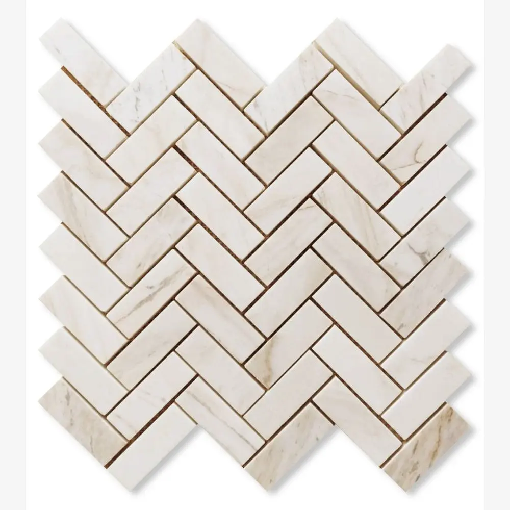 Tesserae Wooden White Honed 12x12 Mosaic Tile Sample