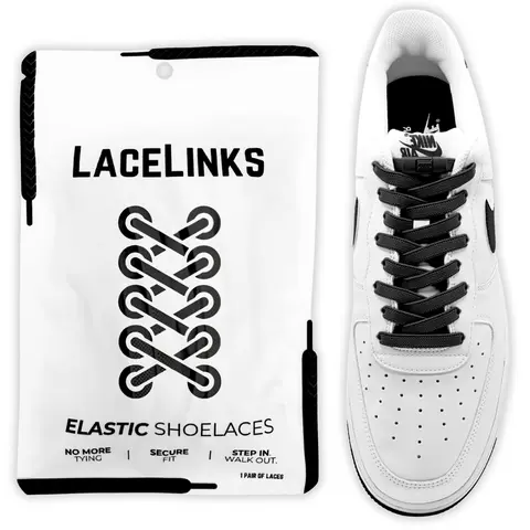 LaceLinks Flat Elastic Shoelaces - Ideal for Dress, Sports, and Hiking Shoes for Superior Comfort and Style