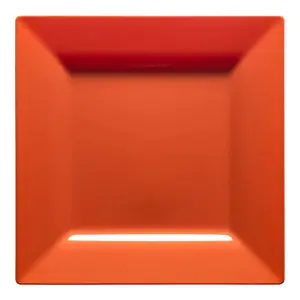 Burnt Orange Square Plastic Cake Plates (6.5")