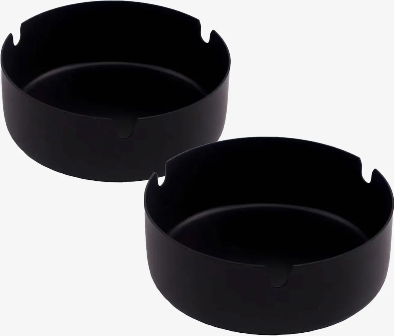 Ashtray Stainless Steel Cigarette Ashtray Ash Tray for Cigarettes 2 Pack (Large-3.94in)