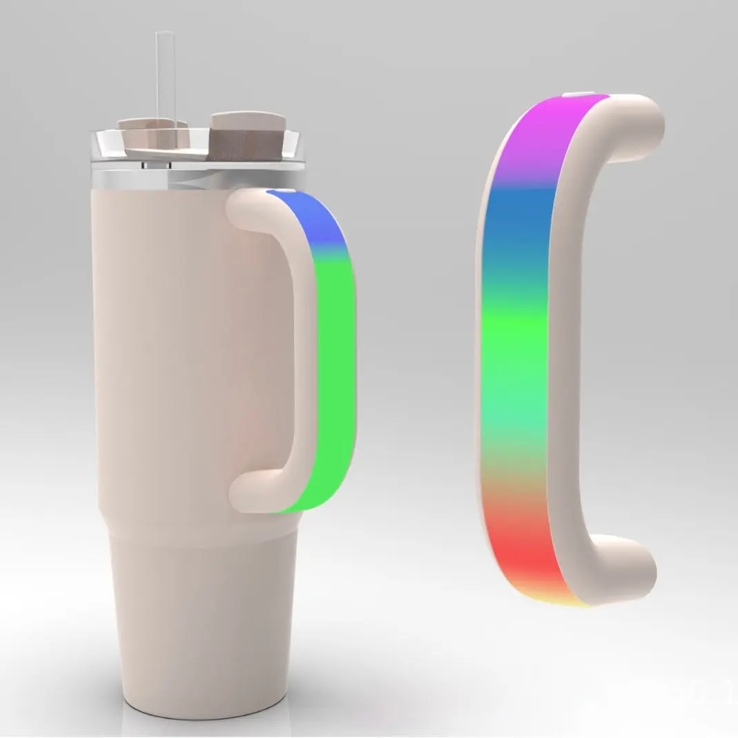 LED Glow Handle for Stanley Cup – RGB Color-Changing Tumbler Grip, Rechargeable Light-Up Handle Accessory for 30oz & 40oz Stanley Tumblers