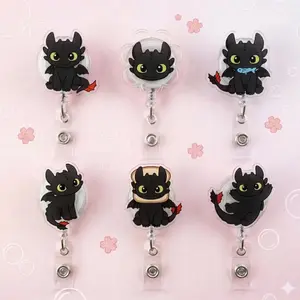 Toothless Dragon Badge Reel – Retractable ID Holder for Nurses, Teachers, Vet Techs