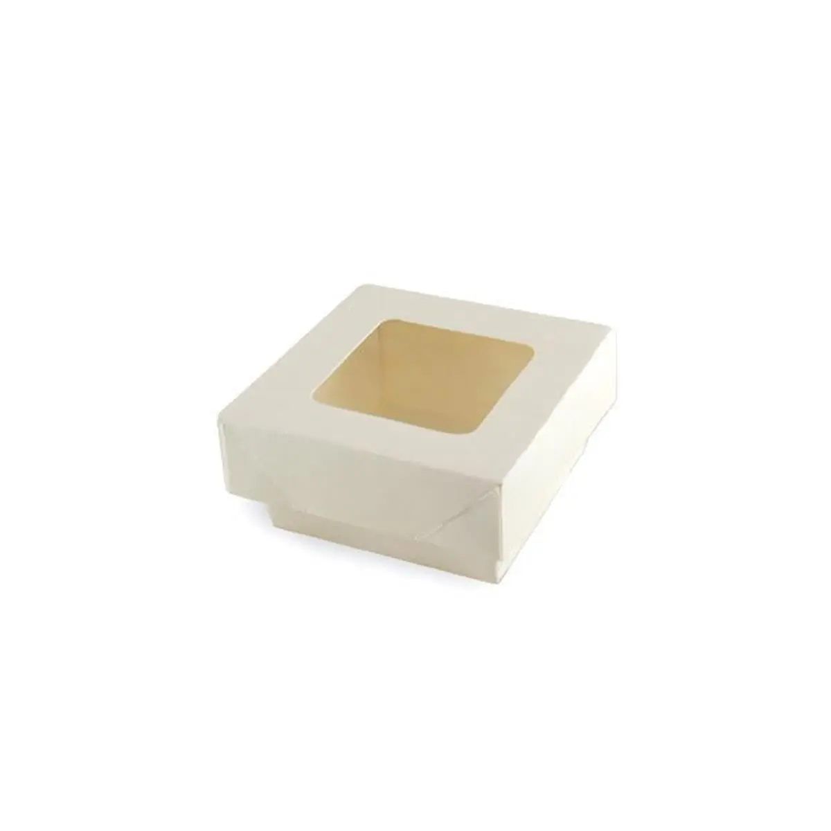 212 MAIN White Kray Disposable To-Go Boxes with Window Lids, 60 oz, 200-Piece Pack, Grease-Resistant Kitchen Containers, Enhanced Food Visibility