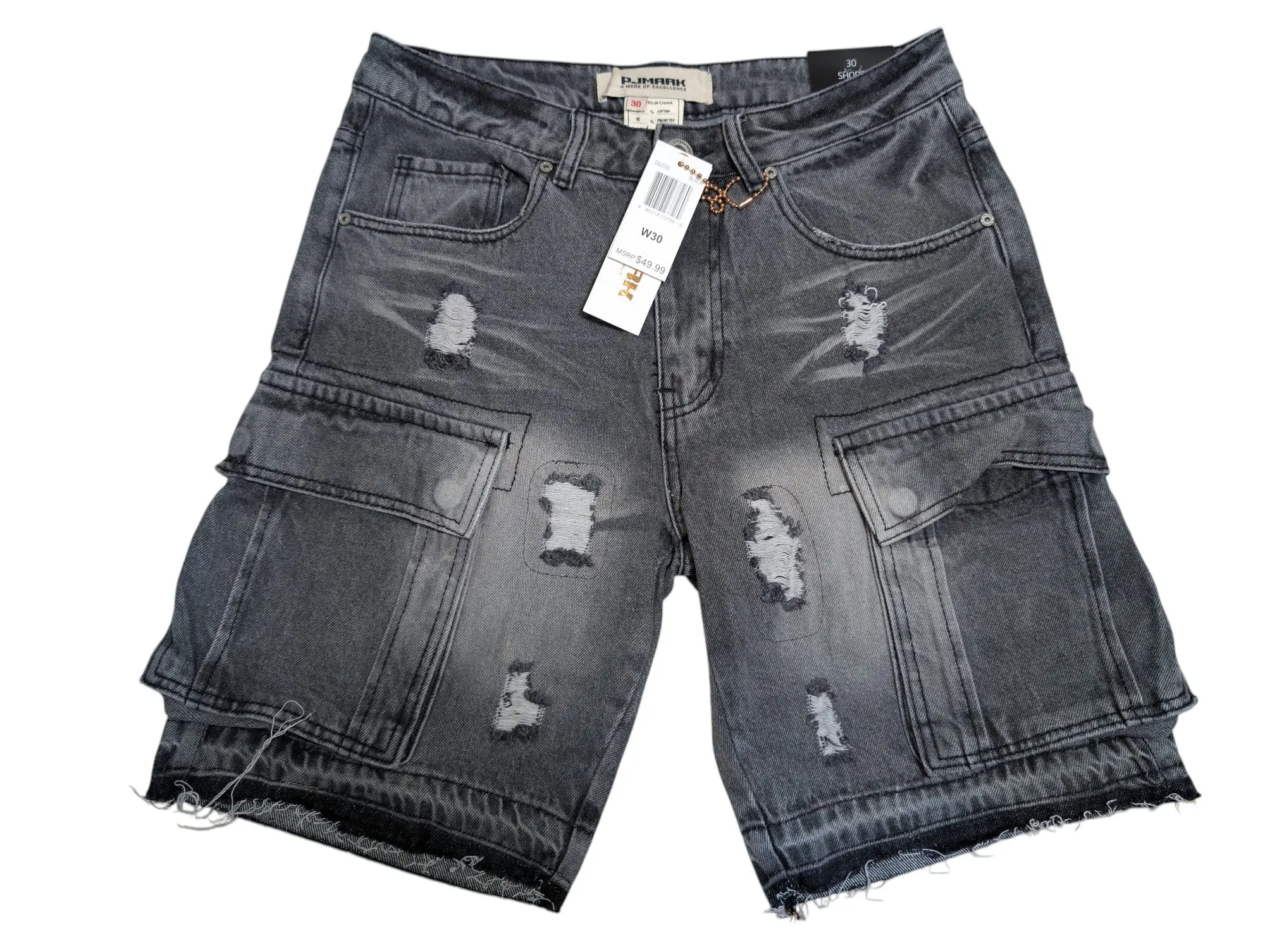 Men's Premium Denim & Twill Casual Cargo Shorts with Multiple Pockets, Jeans, Menswear, Cargo Fit, Regular Sizes, Cotton, Fashion, Style