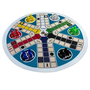 Portable Flying Chess Board Game, Jackaroo Flying Chess Mouse Pad, Family Board Game, Perfect for Home Outdoor Games, Party Activities, Christmas Gift