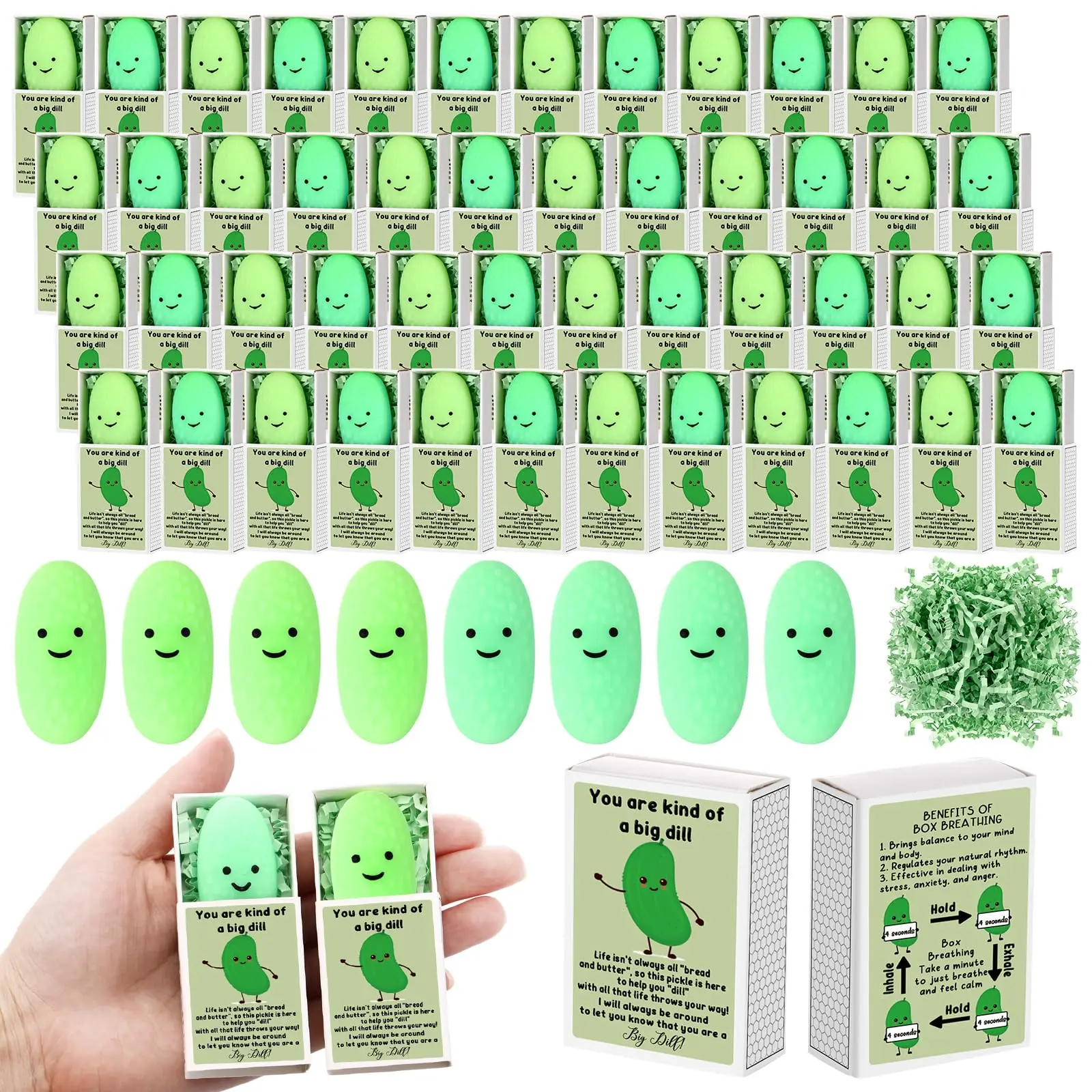Back To School Pickle Gifts Cute Stress Balls with Support Gift Boxes Dumpster Fire You Rock Stone Appreciation Gift for Office Employee Coworker Teacher Student Positive Relief Desk Decor Party Favors, Classroome Gift,dorm decor,dorm room decor
