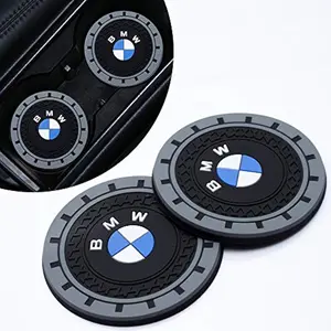 for BMW Car Cup Holder Coaster, Auto Cup Holder Insert Coaster Compatible with BMW 1 3 5 6 Series X1 X3 X7 X5 X6 Z4 7 M Series, 2PCS