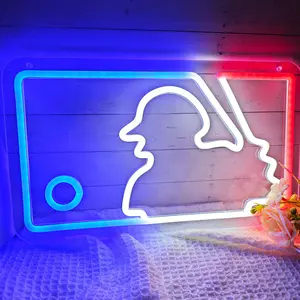 A baseball neon light decoration, USB powered, suitable for party club decoration, bar parties, Man Cave， Men's cave neon light decoration