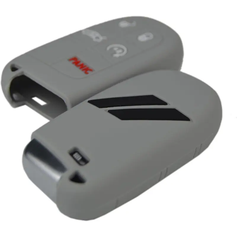 // Slash Silicone Key Fob Cover Case Protector for Dodge Charger Challenger SRT Hornet R/T Dart Durango Journey Replacement Remote Keyless 5 Buttons Key Fob Case Accessories