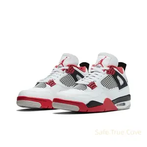 Retro Performance High-Top Basketball Sneakers in Flame Red