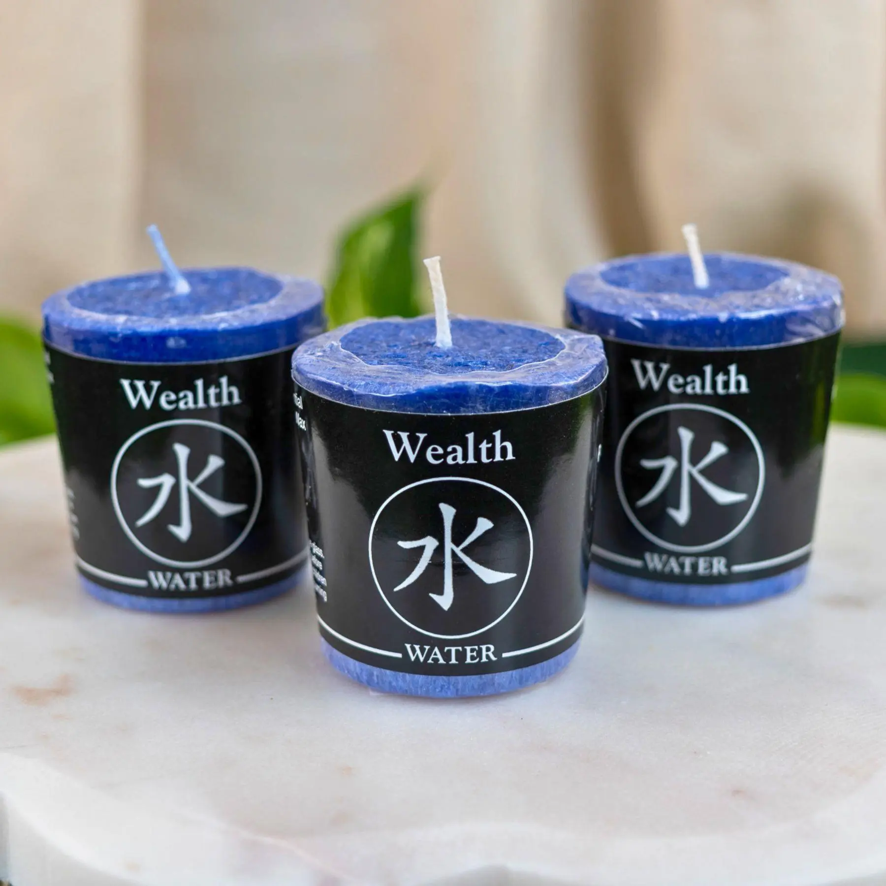 Down to Earth Wealth Water Votive Candle Down to Earth Wealth Water Votive Candle