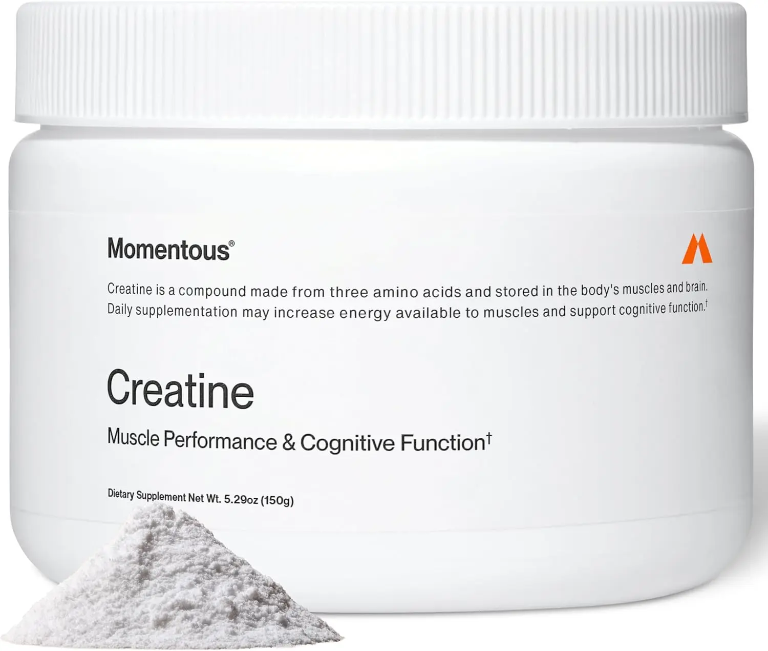 Momentous Creatine Monohydrate Dietary Supplement Powder - 5g per Serving, 30 Servings - Supports Strength, Lean Muscle & Recovery for Men & Women - NSF Certified for Sport - Fitness Workouts